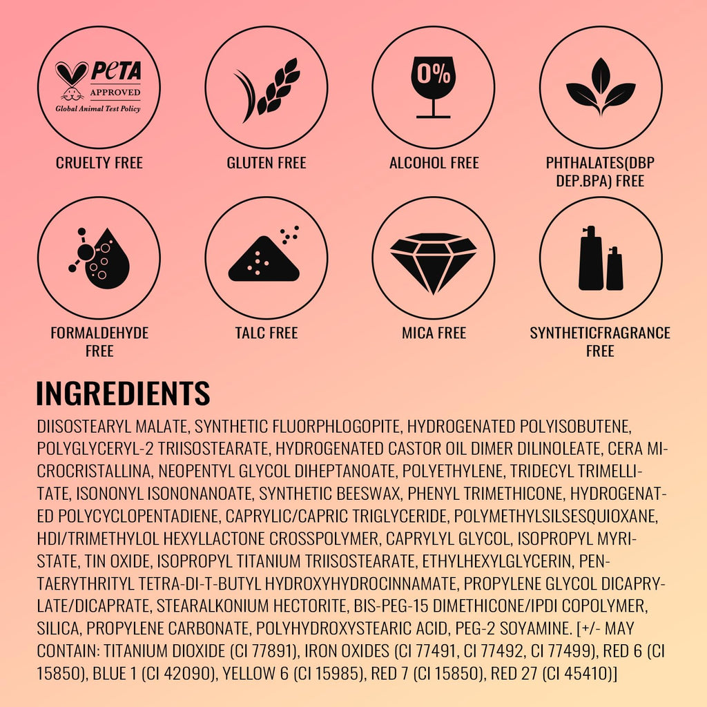 Oulac Pink Lipstick for Women with Metallic 3D Shine Lightweight Hydrating Formula, High Impact Lip Color, Full Coverage Lip Makeup, Christmas Gifts for Women, Velocity(15)