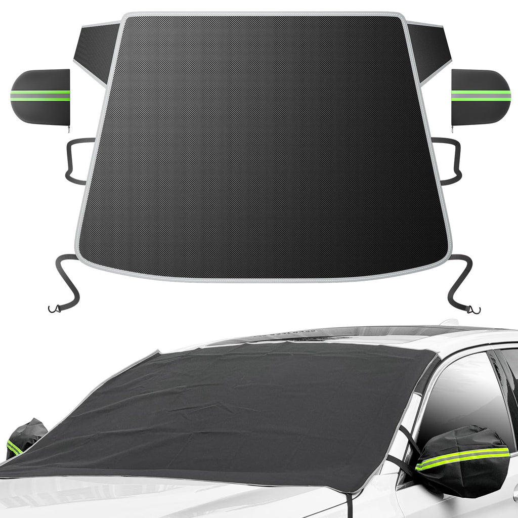 DMJN [2026 Upgraded] Car Windshield Cover for Ice and Snow, Windshield Snow Cover for Winter Snow & Frost, 700D Heavy-Duty, Suitable for Cars, SUVs, and Trucks-Medium