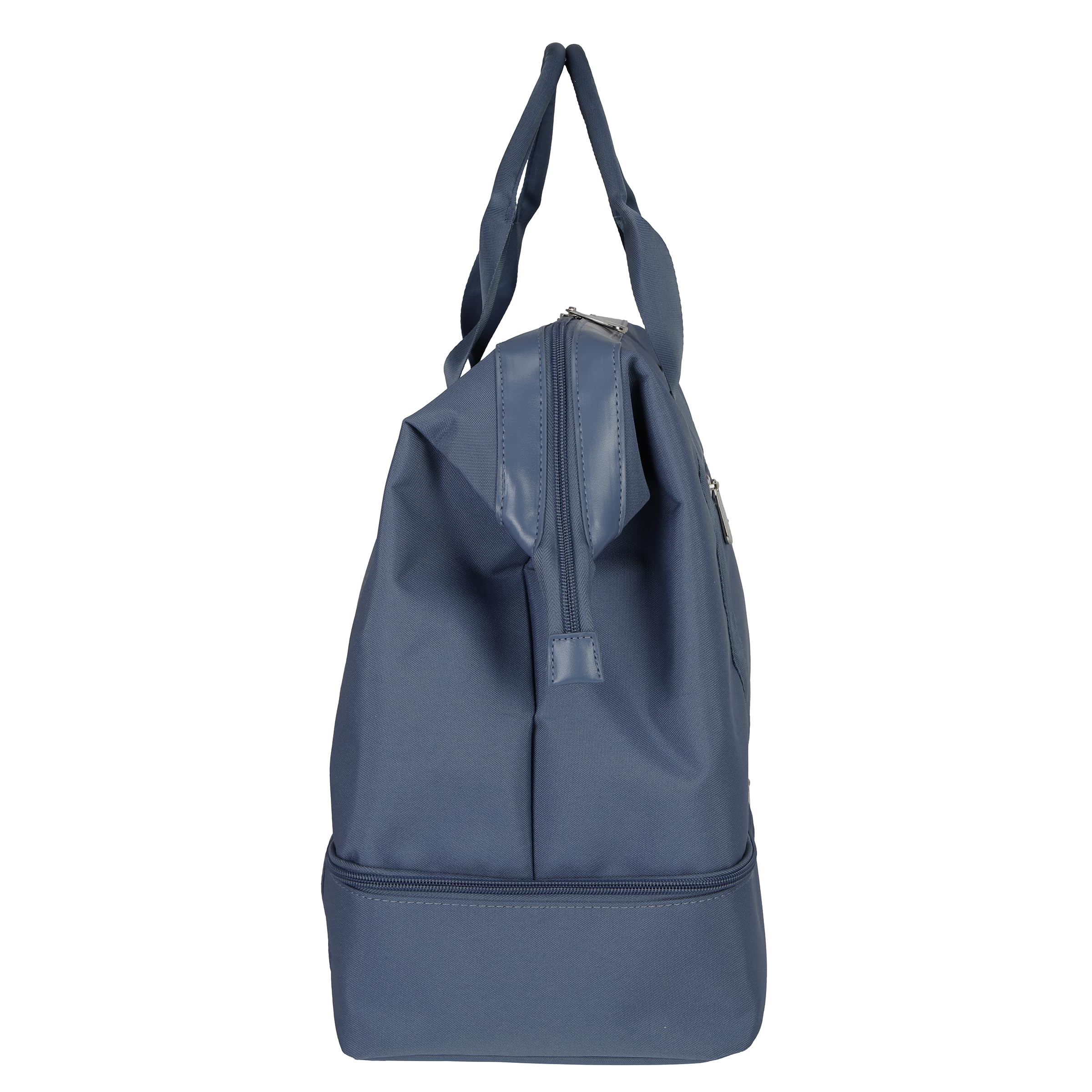 Jessica Simpson Countryside Weekender Duffel 100% Polyester Drop Bottom Bag, Oceanview