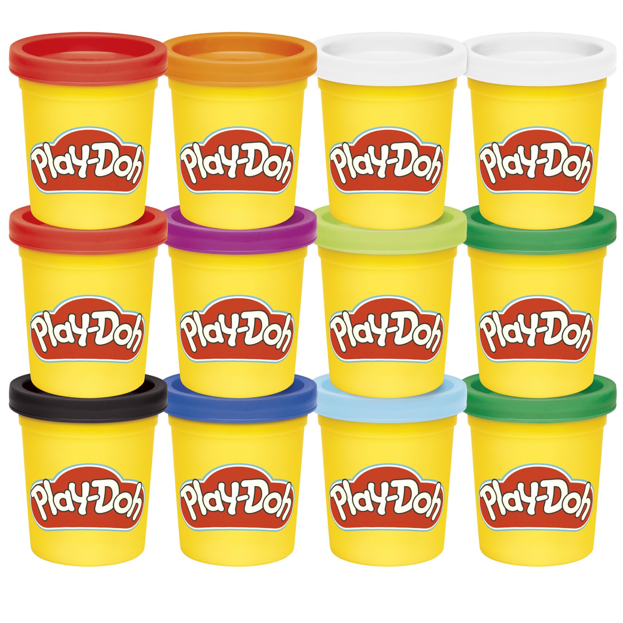 Play-Doh Jewel Colors Bulk 12-Pack of 4-Ounce Cans, Holiday Stocking Stuffers, Prizes & Party Favors, Kids Arts & Crafts, Preschool Toys, Ages 2+ (Amazon Exclusive)