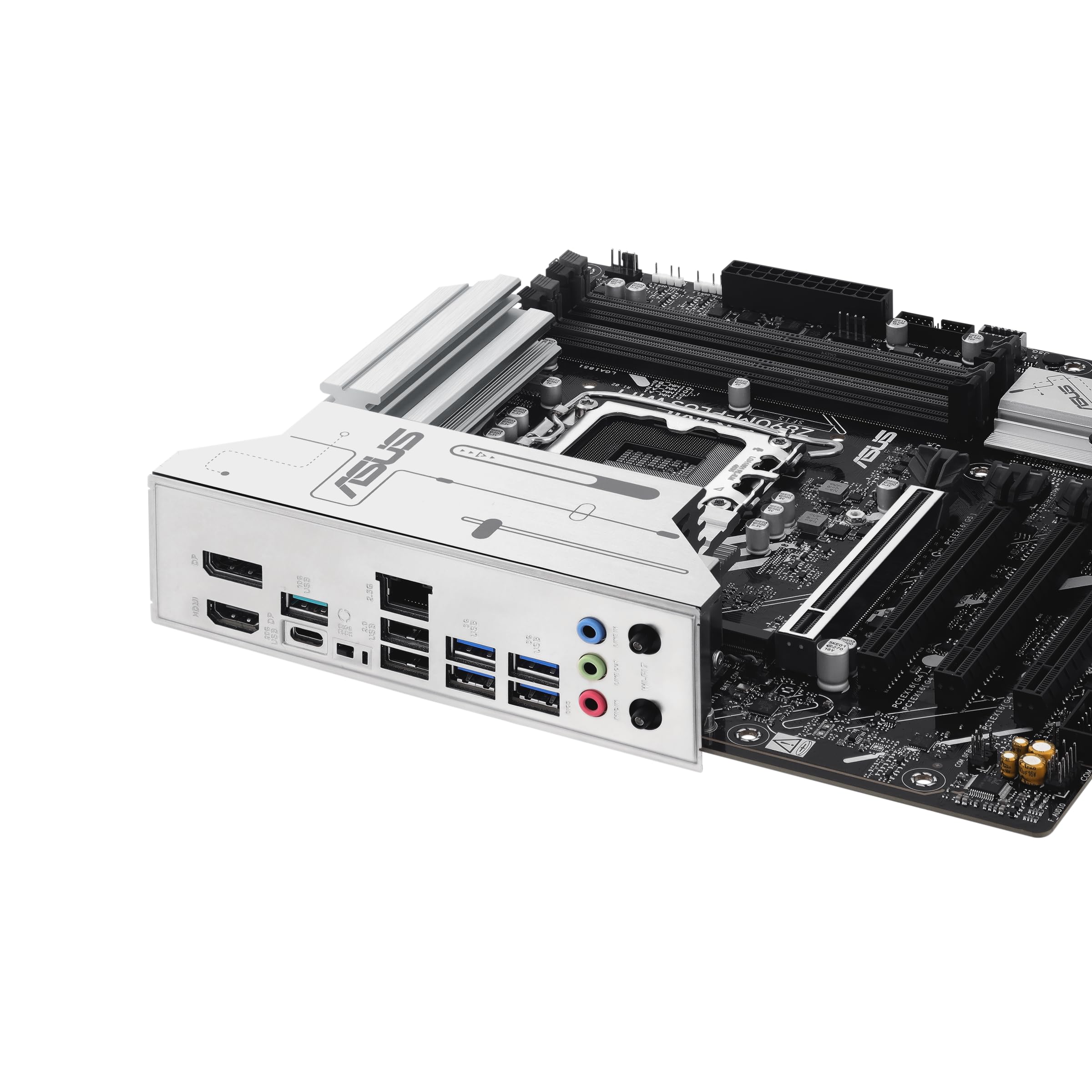 ASUS Prime Z890M-PLUS WiFi Z890 LGA 1851 mATX Motherboard, Intel® Core™ Ultra Series 2 Ready, Advanced AI PC-Ready, 10+1+2+1 80A Power Stages, DDR5, PCIe® 5.0, USB Type-C®, 3X M.2, Wi-Fi 7, 2.5Gb LAN