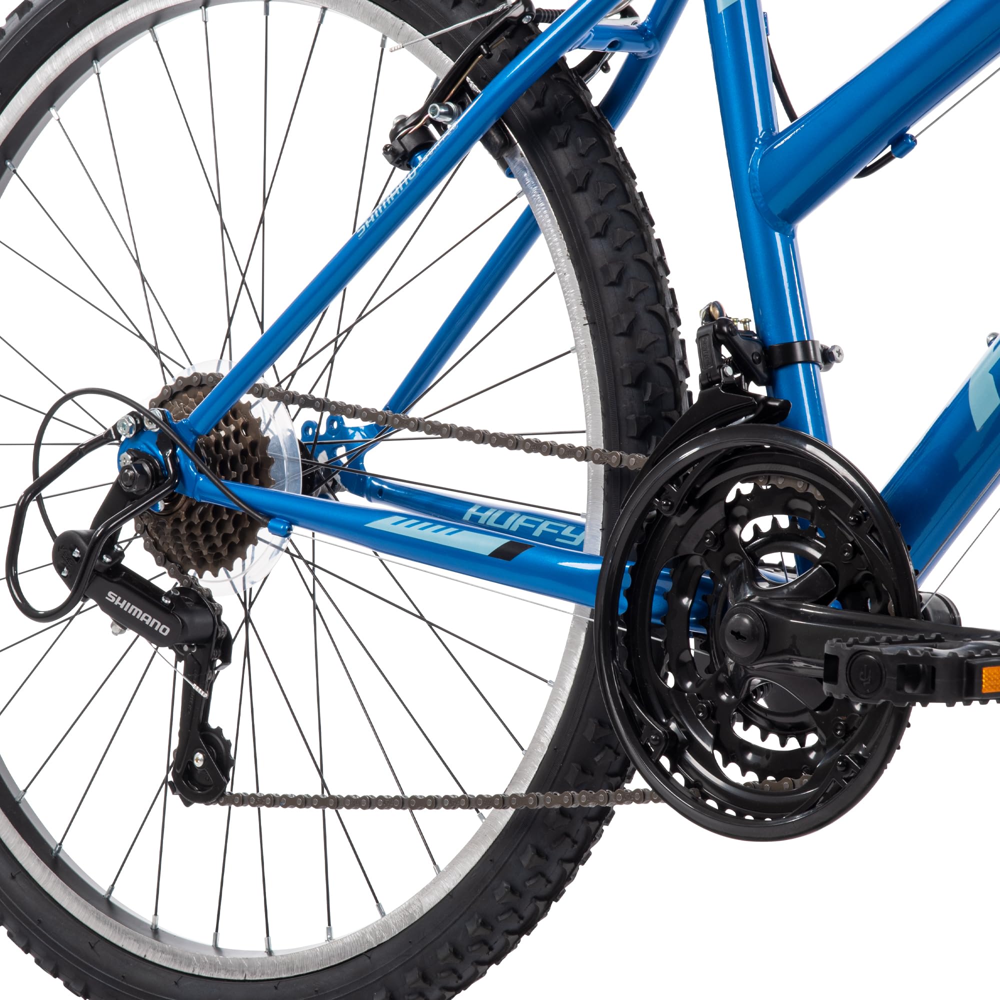 Huffy Stone Mountain Womens 26 Inch Mountain Bike, Deep Sea Gloss Frame, 21-Speed Shimano Twist Shifting, Front Suspension, Comfort Saddle | 20"/24"/26" Sizes, 6-21 Speeds, Dual Suspension Available |