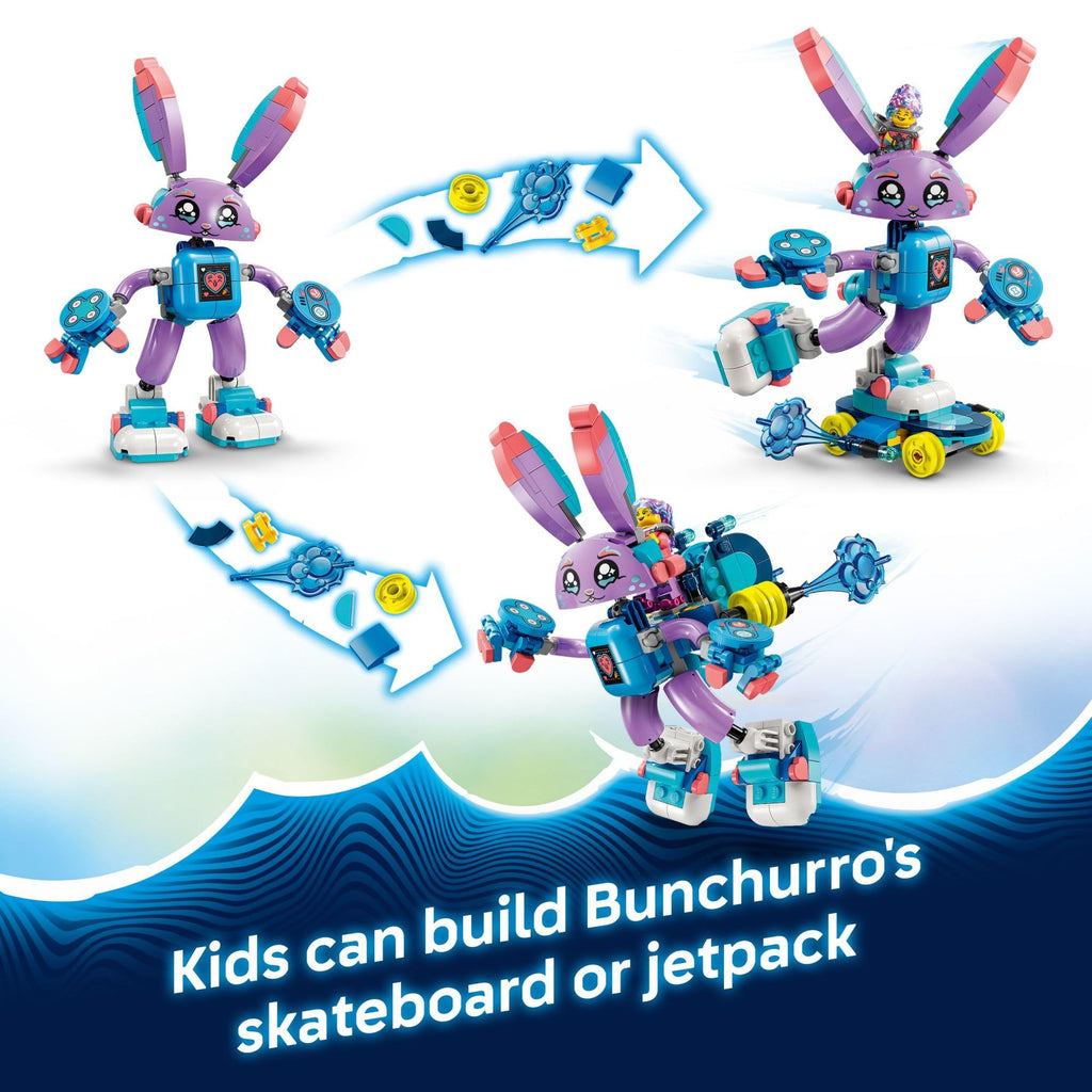 LEGO DREAMZzz Izzie and Bunchurro The Gaming Bunny - Fantasy Bunny Toy for Kids, Boys and Girls, Ages 7+ - Building Set with Hero Minifigure - Gift Idea for Birthdays - 71490
