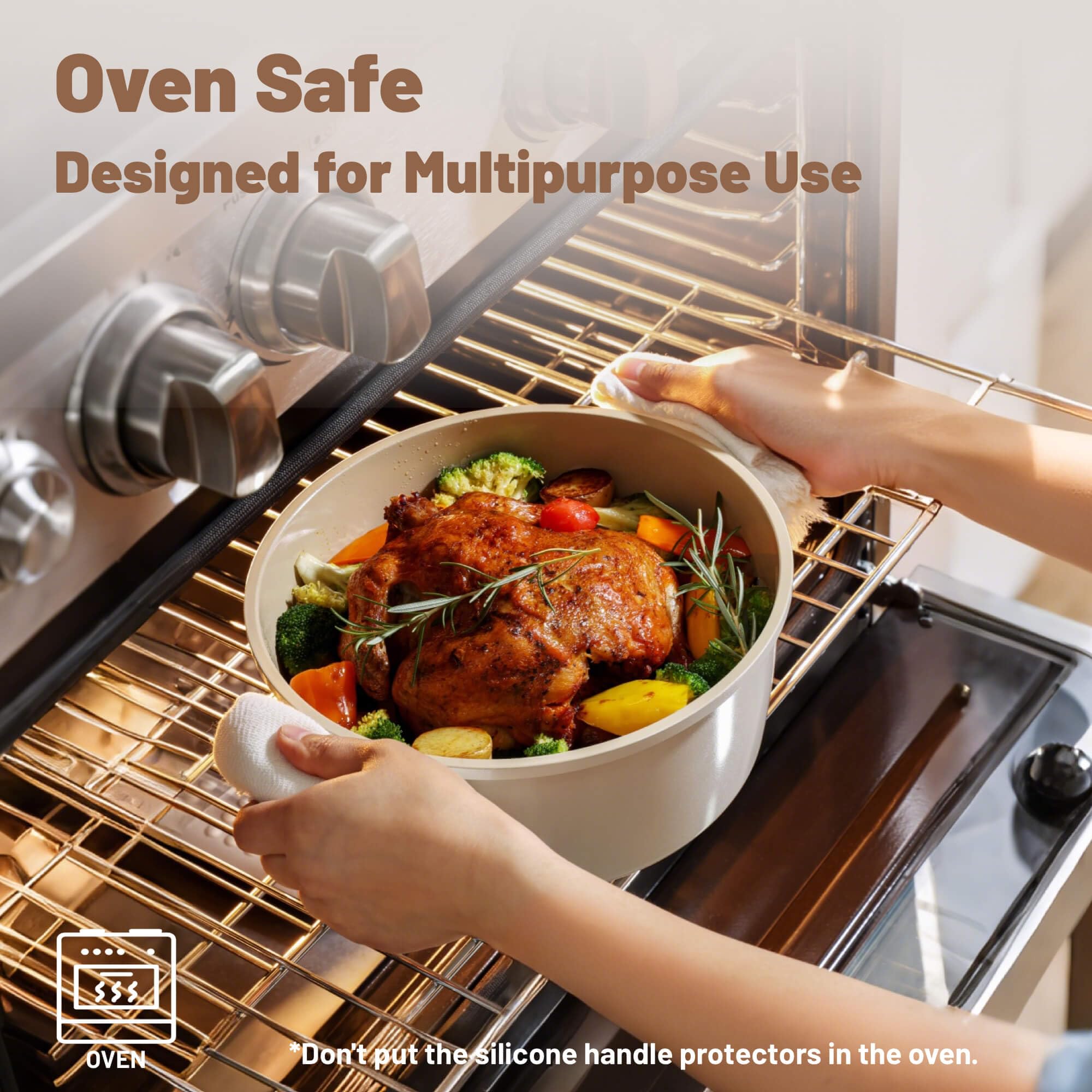 SENSARTE Ceramic Nonstick Cookware Set, Non-toxic Healthy Pots and Pans Set Ceramic Coated Kitchen Cooking Set, Free of Intentionally Added PFAS/PTFE, Dishwasher&Oven Safe Induction Compatible, 13pcs