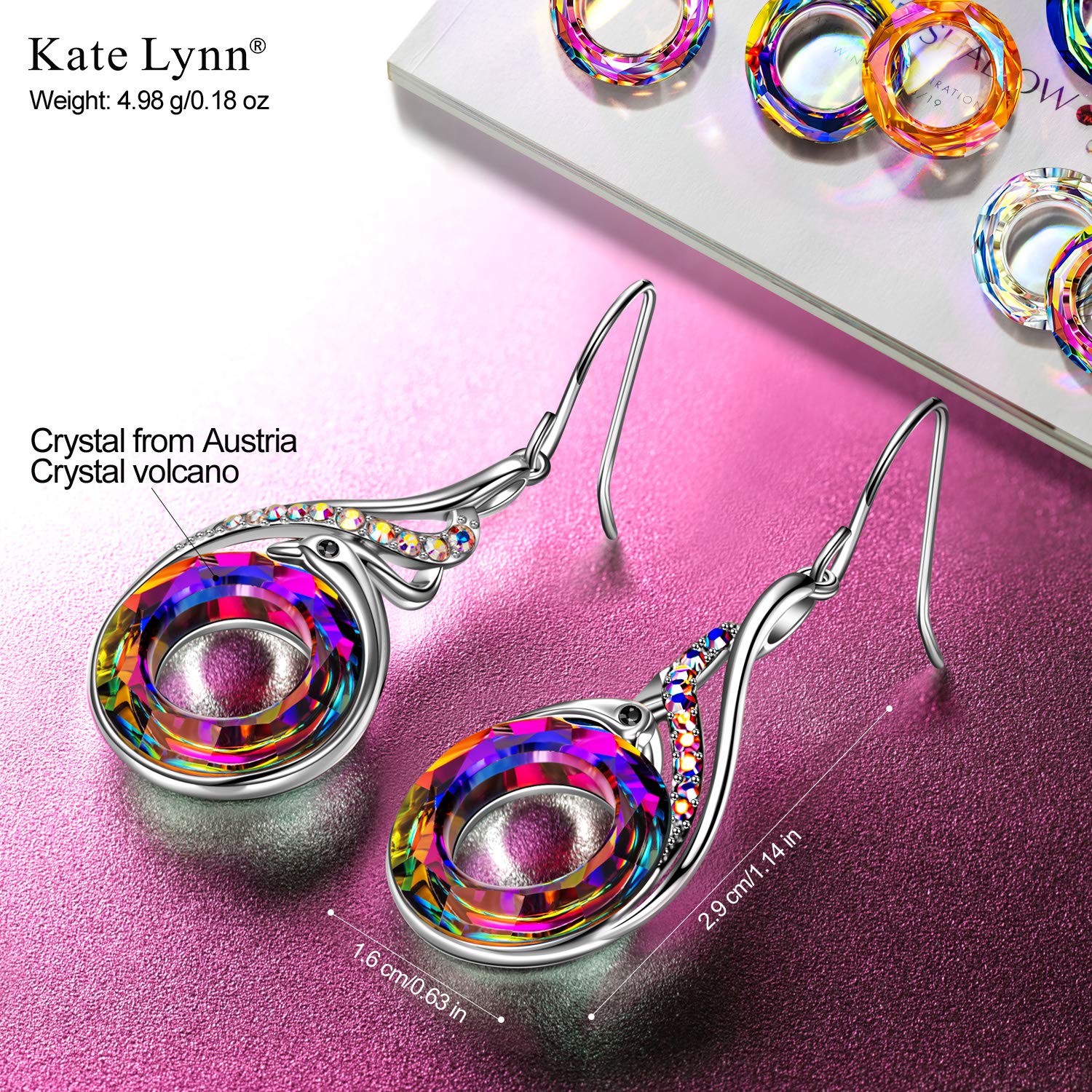 Kate Lynn "Rise From the Ashes" Phoenix Earrings & Necklace Set, Symbol of Luck and Renewal