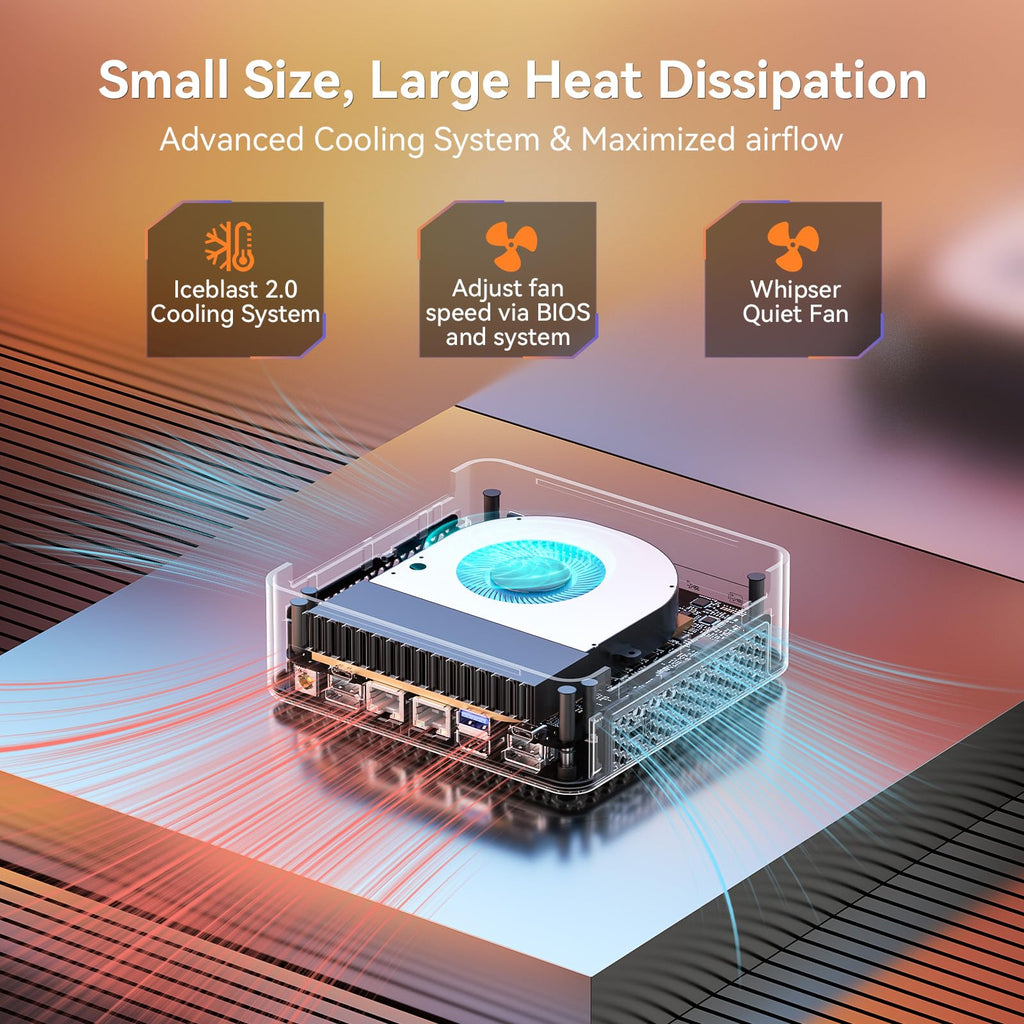 GEEKOM AX8 Max Mini PC with AMD Ryzen 7 8745HS Dual 2.5GbE Lan Port| 32GB DDR5(Upgradable),1TB NVMe SSD(Expandable)| Radeon 780M,USB4.0(40Gbps),Quad Display| Windows 11 Pro Gaming,Office,Video Editing