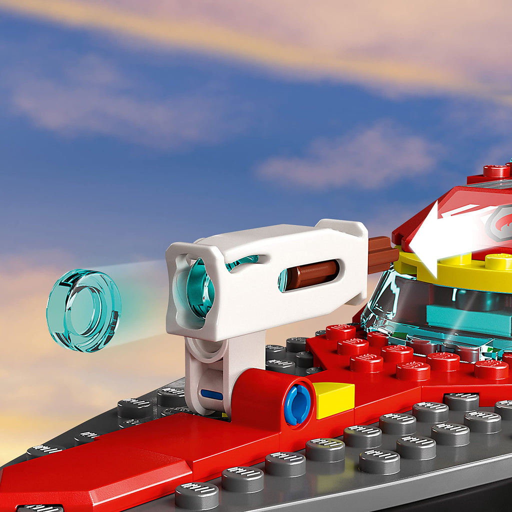 LEGO City Fire Rescue Boat Building Set - Floatable Boat Toy for Boys & Girls, Ages 5+ - Kids Pretend Play Toy for Preschool - Gift for Birthdays - 60373