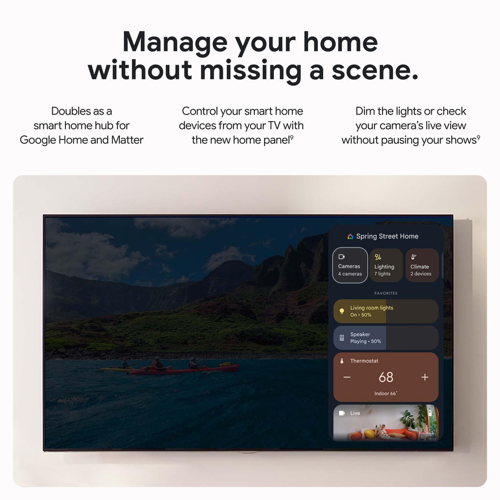 Google TV Streamer 4K - Fast Streaming Entertainment on Your TV with Voice Search Remote - Watch Movies, Shows, Live TV, and Netflix in 4K HDR - Smart Home Control - 32 GB of Storage - Porcelain