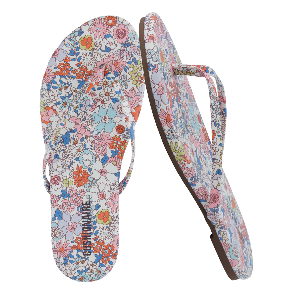 CUSHIONAIRE Cruise Lightweight Womens Flip Flops, Comfortable Beach Sandals for Women with Cushioned Footbed & Flexible Slip On Design, PINK 10