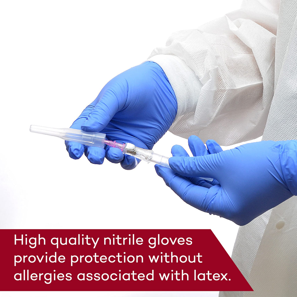 Dealmed Medical Exam Gloves – 200 Count Large Nitrile Gloves, Disposable, Non-Irritating Latex Free, Multi-Purpose Use for a First Aid Kit and Medical Facilities