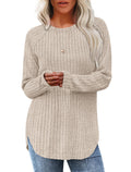 Saloogoe Womens Fall Fashion 2025 Tunic Shirts for Women Dressy Casual Long Sleeve Top Trendy Outfits Fall Must Haves Cream M