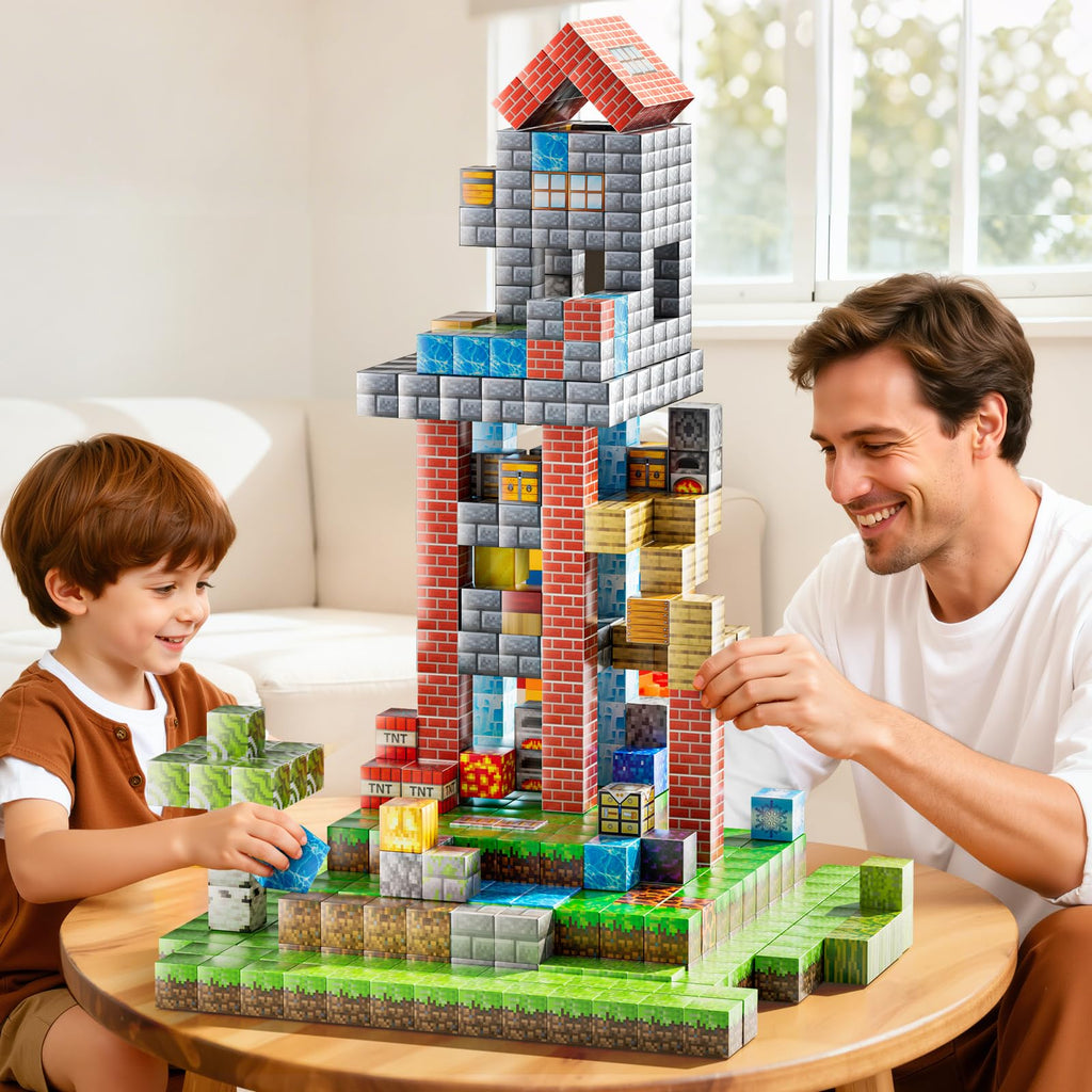 ZDRKWSM Magnetic Blocks Toys for Kids, 110PCS Magnetic Building Blocks, STEM Montessori Sensory Stacking Toy for Boys Girls Age 3 4 5 6 7 8 9 10, Christmas Birthday Gifts for Boys and Girls Age 3+