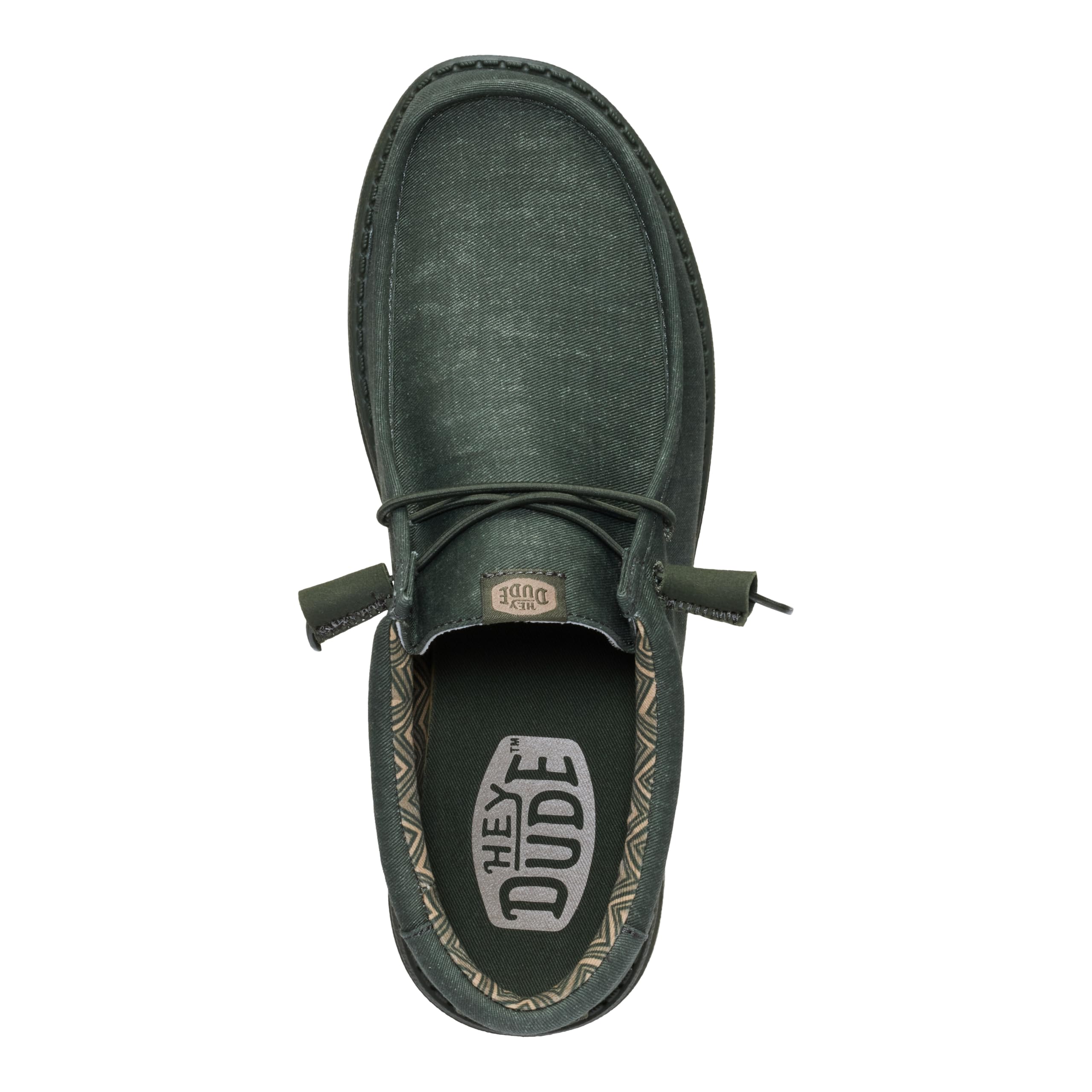 HEYDUDE Wally Stretch Canvas Deep Green Size 11, Men’s Shoes, Slip-on Loafers, Comfortable & Light-Weight