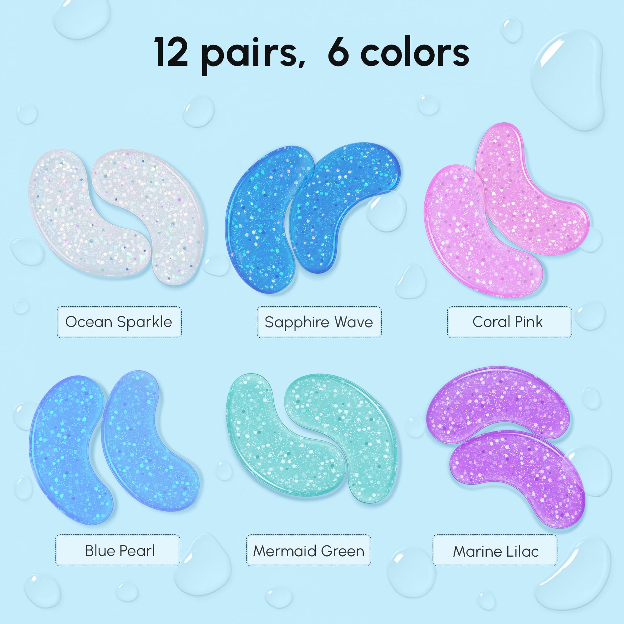 MAREE Eye Gels - Cooling Pads Under Eye Patches for Puffy Eyes and Dark Circles with Collagen & Hyaluronic Acid - Anti Wrinkles Under Eye Masks Skincare Treatment for Puffiness - Parches Para Ojeras