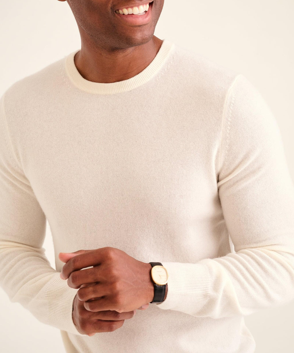 NAADAM The Original Cashmere Crewneck Sweater,White,XL