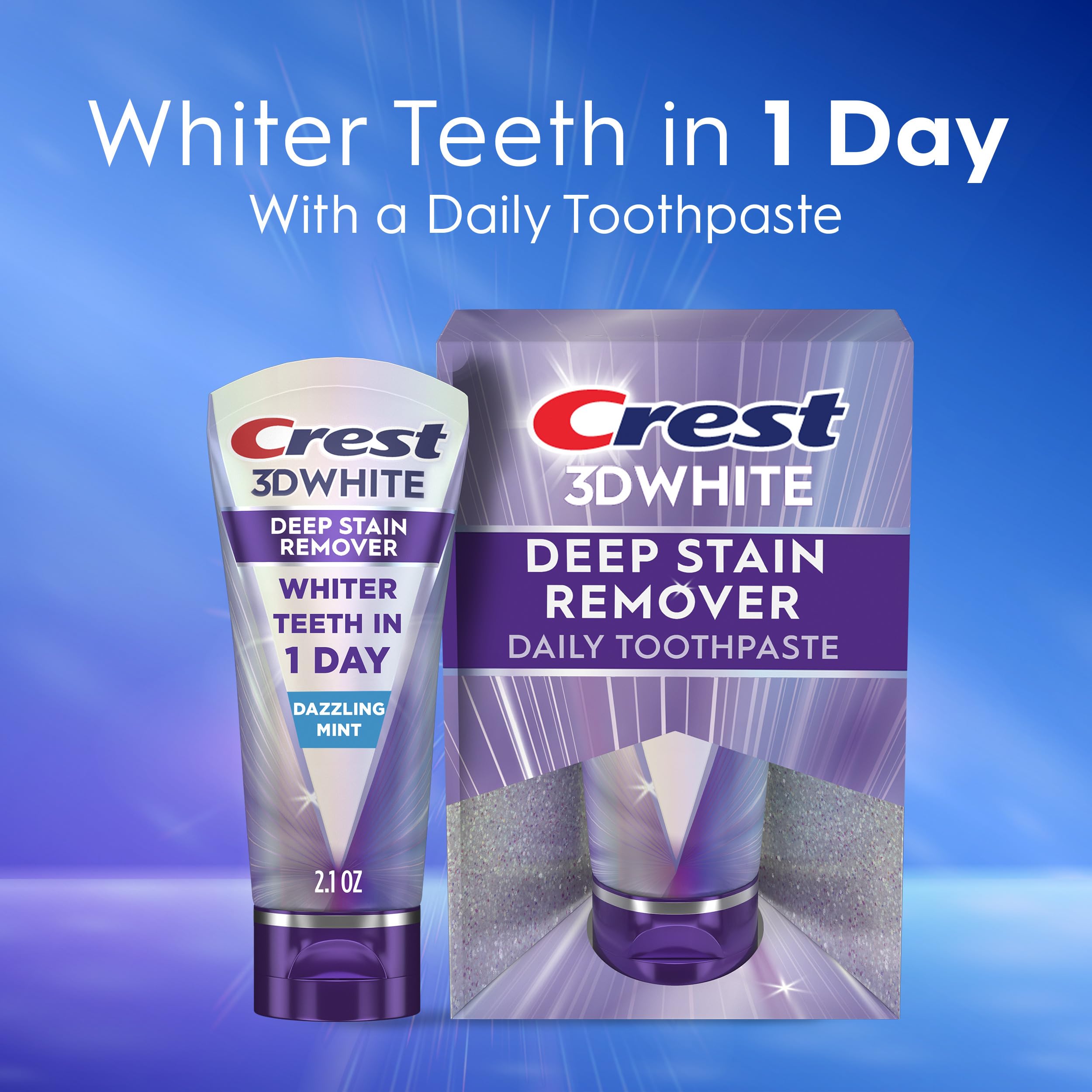 Crest 3DWhite Brilliance Deep Stain Remover Dazzling Mint Toothpaste - 2.1oz