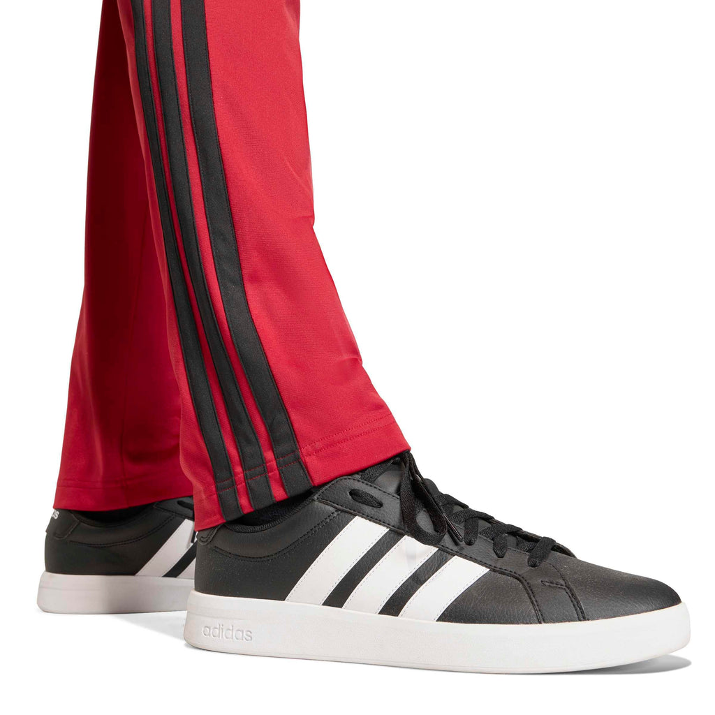 Adidas Men's 3-Stripes Tricot Opem Hem Track Pants, Maroon, Small