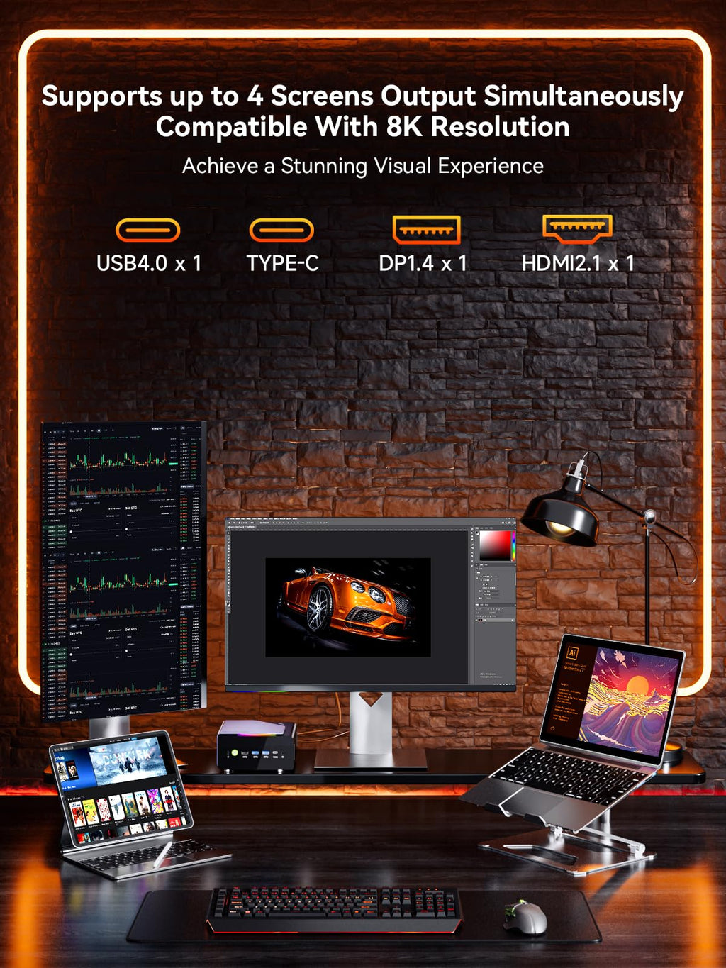 GMKtec Gaming Mini PC AMD Ryzen 7 H 255 (Upgraded 8745HS) 32GB DDR5 1TB SSD, Desktop Computer 3XM.2 2280 Expansion, Oculink, Dual NIC 2.5G, HDMI 2.1, USB4 K12
