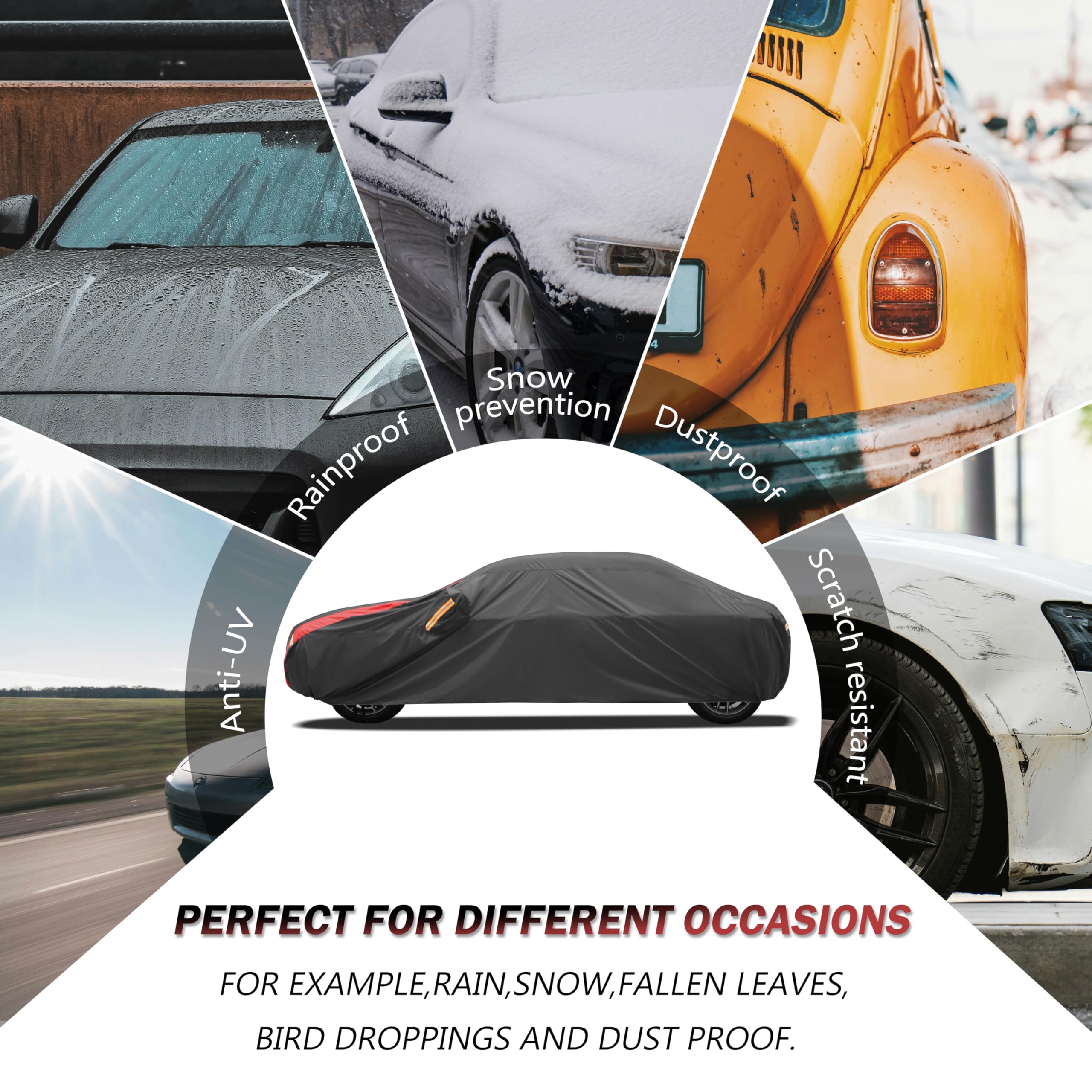 MBLCOOVERS Car Cover Outdoor Automobiles Waterproof All Weater Truck Cover for Chevy Silverado, GMC Sierra, Ford F150/F 150 Heavy Duty Outdoor Pickup Cover Snow Uv Sun Protection