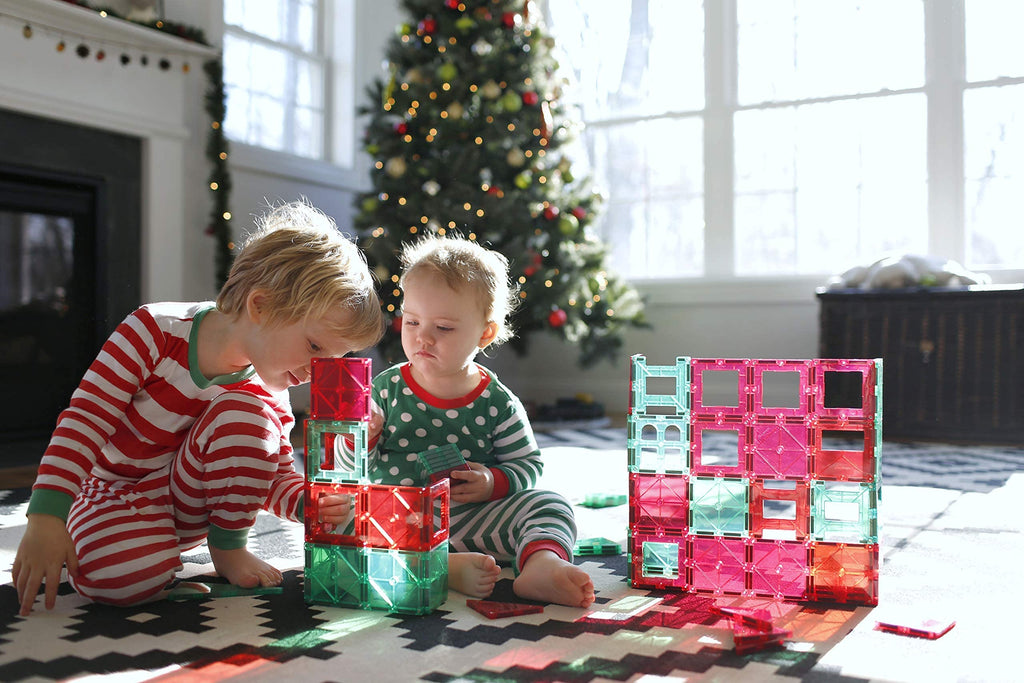 Playmags 150-Piece Magnetic Tiles Building Set – 3D Magnet Building Blocks Creative Imagination, Inspirational, Educational STEM Toys for Kids with 1 Car