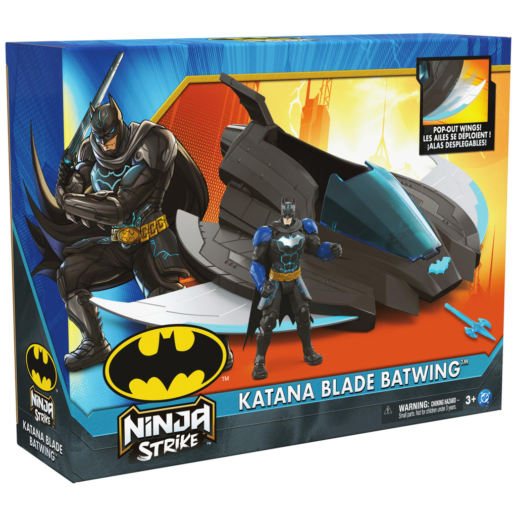 DC Comics, Batman Ninja Strike Katana Blade Batwing and 6" Action Figure, Super Hero Kids Toys for Boys and Girls Ages 3 & Up