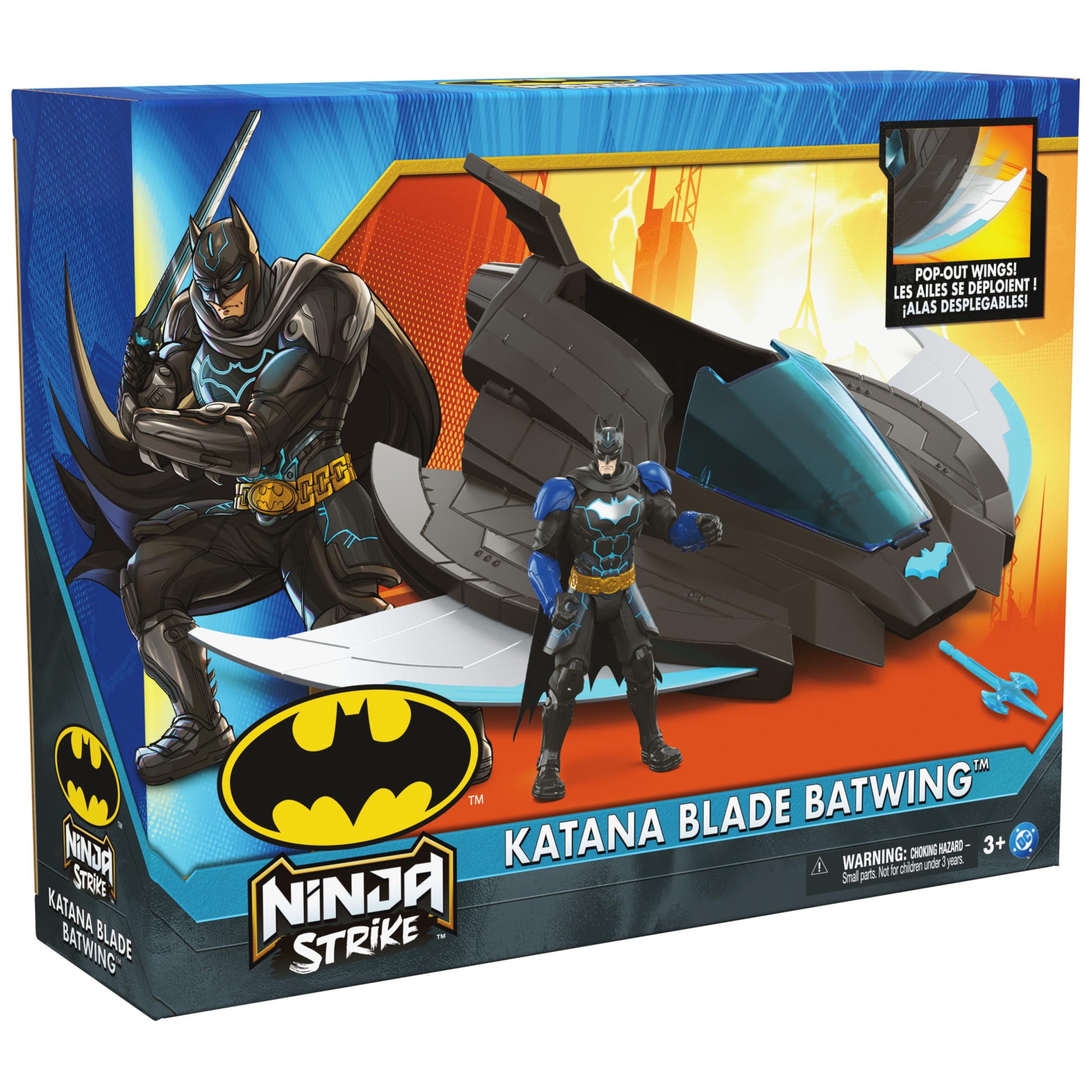 DC Comics, Batman Ninja Strike Katana Blade Batwing and 6" Action Figure, Super Hero Kids Toys for Boys and Girls Ages 3 & Up