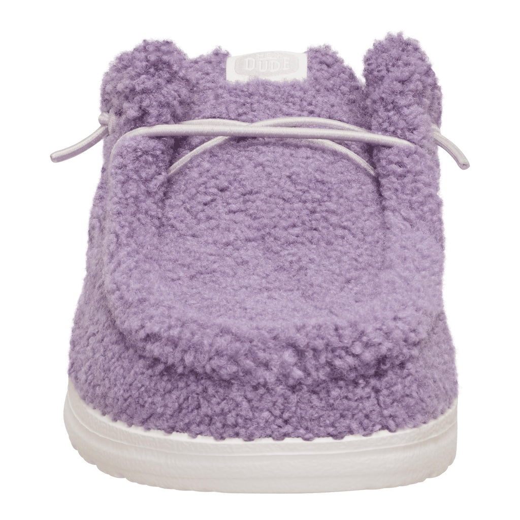 HEYDUDE Wendy Slip Sherpa Purple Ash Size 8, Women’s Shoes, Slip-on Mules, Comfortable & Light-Weight