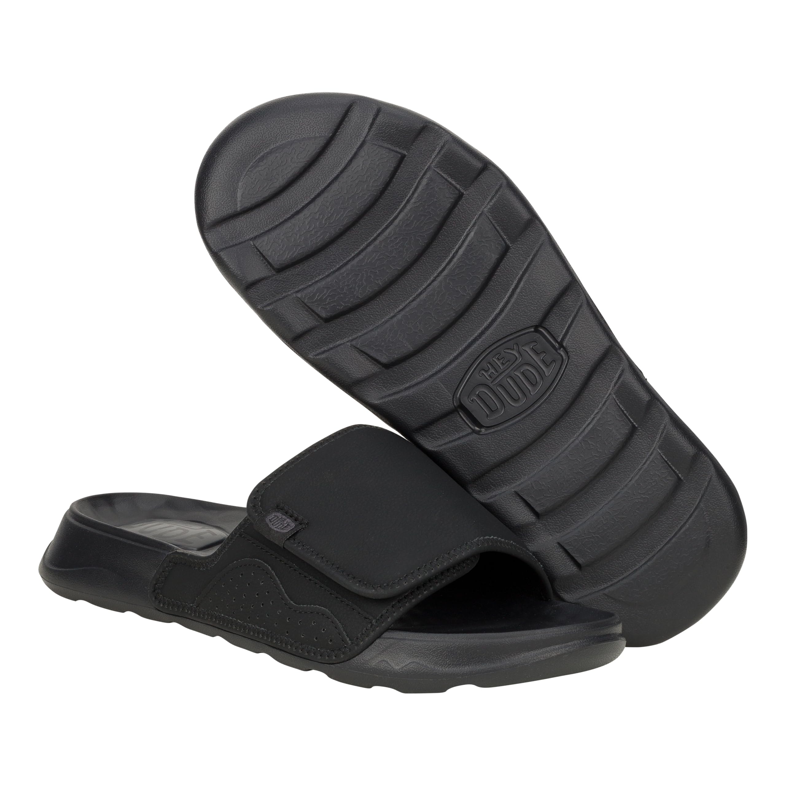 HEYDUDE Men's Shore Slide Classic Loafer Black