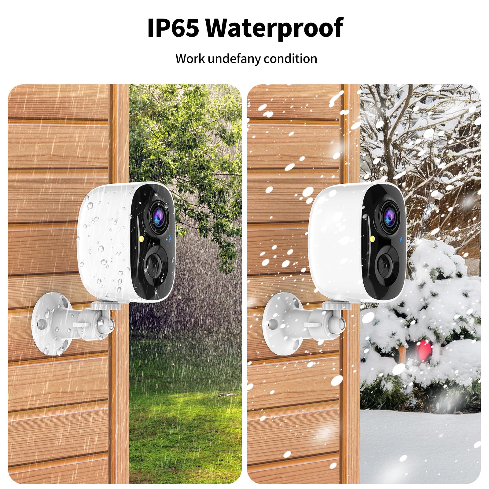 Security Cameras Wireless Outdoor,2K Indoor WiFi Wireless Cameras,Outside Battery Powered Cameras for Home Security,AI Motion Detection,Color Night Vision,Spotlight,Siren Alarm,SD/Cloud Storage,2Pack