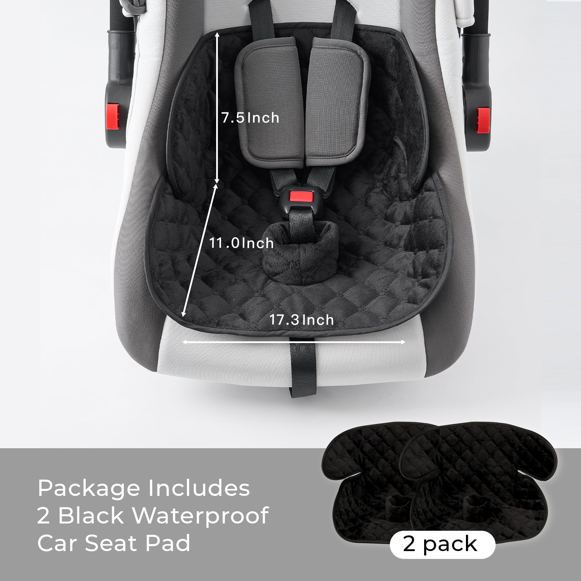 MOMSYLA 2 Pack Waterproof Piddle Pads Carseat Potty Training Car Seat Protector Waterproof Car Seat Liner Cover to Prevent Pee