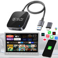 2-in-1 Wireless CarPlay Adapter & Car TV Mate Pro 2026 [Anti-Interference, Metal Case] Convert Wired to Wireless Car Play with HDMI Input for TV Stick, Screen Mirroring & Streaming, Fit for 2016+ Cars