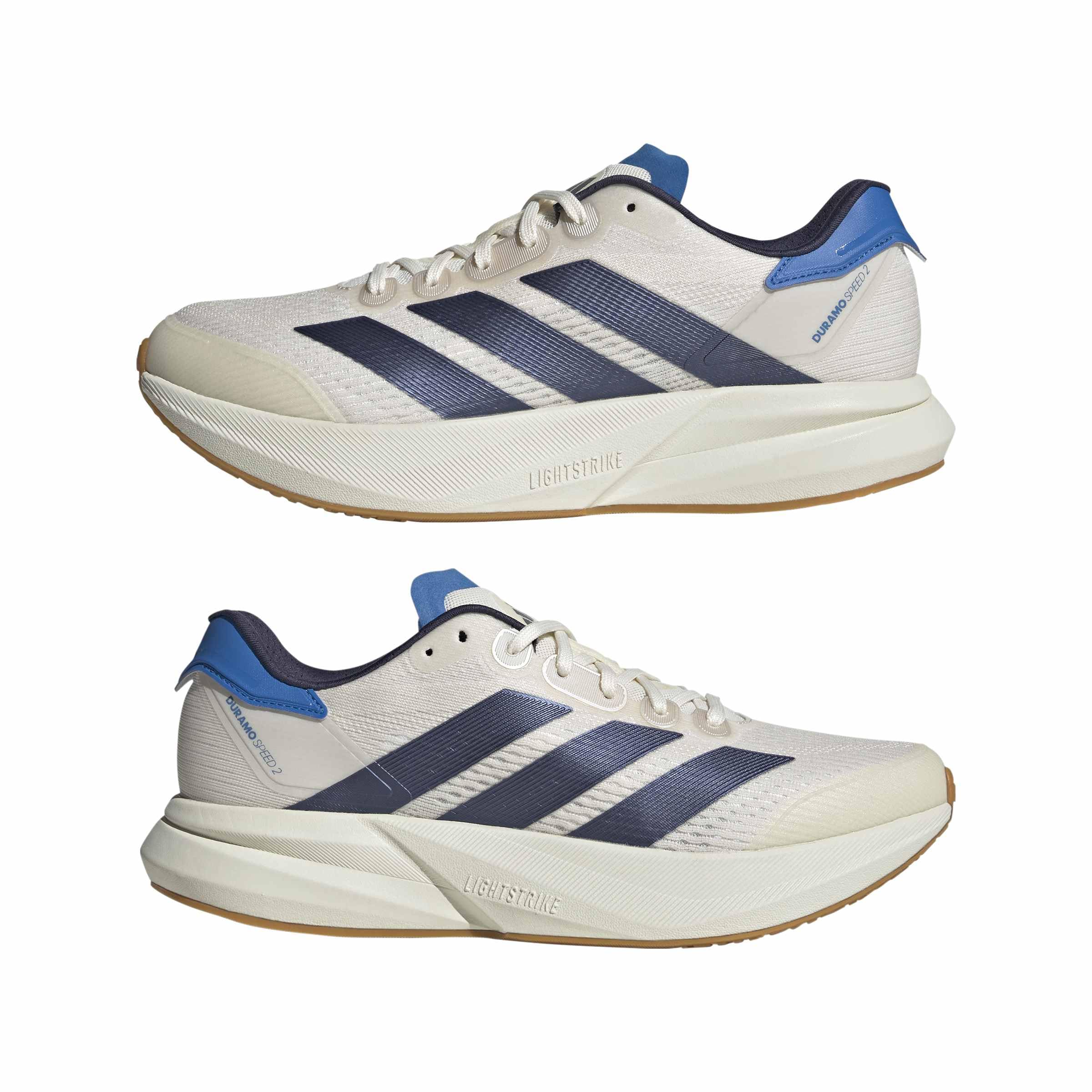 adidas Men's Duramo Speed 2 Running, Chalk White/Shadow Navy/Ray Blue, 13