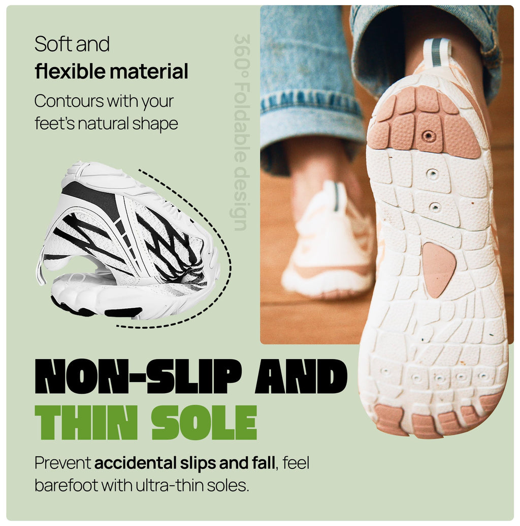 Hike Footwear Breathable Wide Toe Barefoot Shoes for Men & Women - Non-Slip Minimalist Athletic Footwear for Walking, Running, Hiking, and Daily Wear.