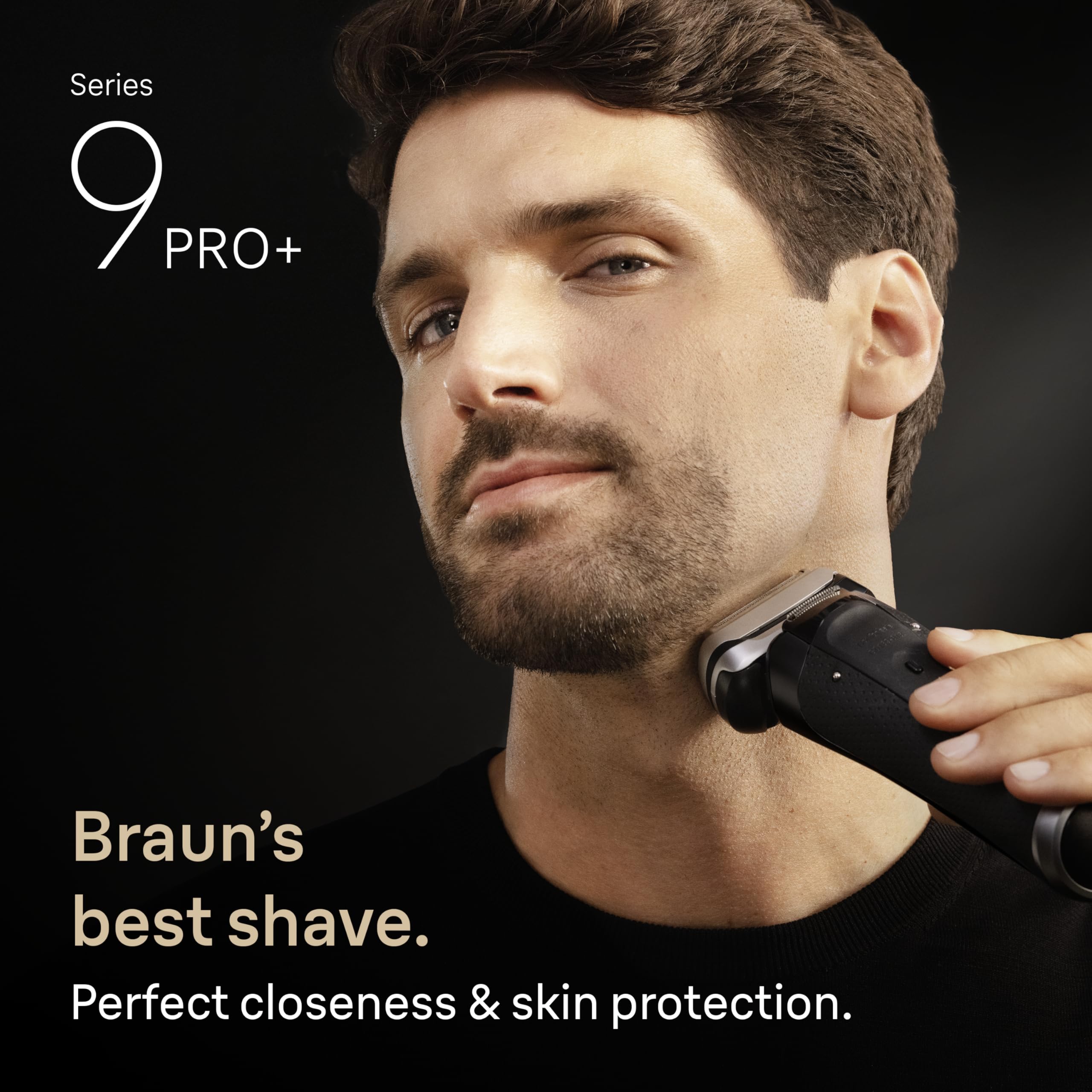 Braun Series 9 PRO+ Electric Shaver, Pro SensoAdapt, 6in1 SmartCare Center, Wet & Dry Razor, 9660CCPS, Black