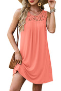 BKRIVE Womens Summer Dresses Sleeveless 2026 Beach Vacation Sundress Spring Mini Dress Coral M