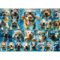 Underwater Dogs Jigsaw Puzzles 1000 Pieces for Adults Funny Cute Dogs Collage Puzzles for Adults 1000 Pieces with Letters on Back Hard Impossible Difficult Challenging Family Puzzle