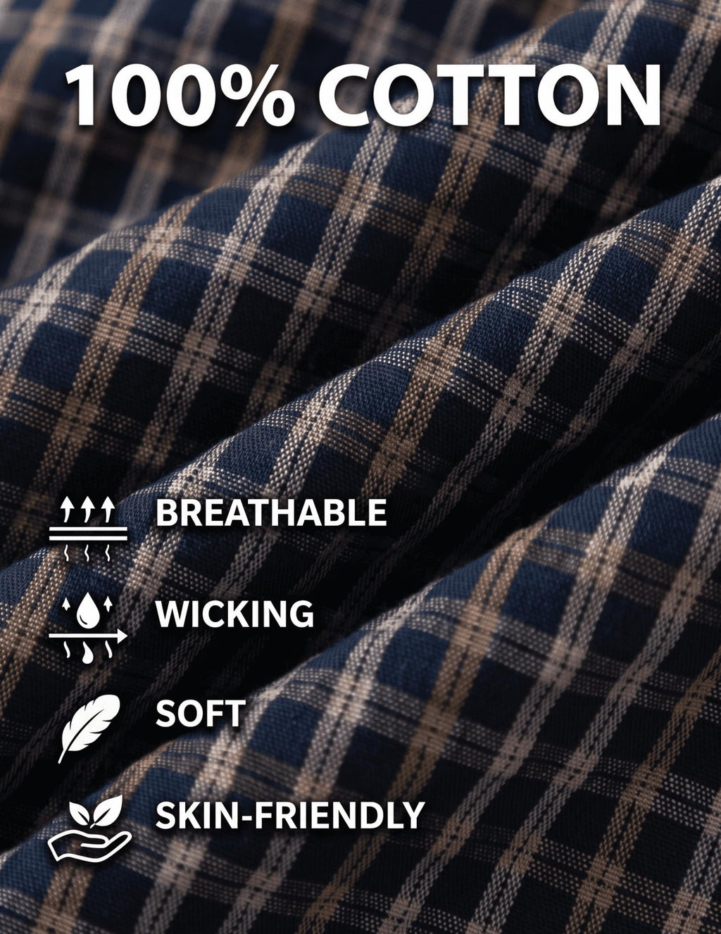 Vamtac Mens Button Down Shirts - Short Sleeve Shirt, Novelty Y2k Outfits, Plaid Tops Blue Brown