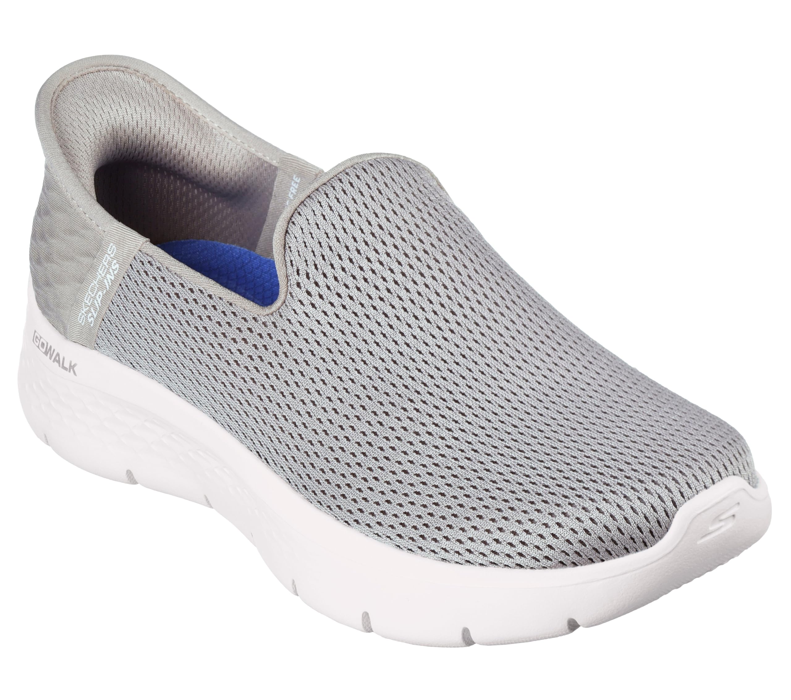 Skechers Women's Hands Free Slip-Ins Go Walk Flex-Relish Sneaker, Taupe/Blue, 5.5