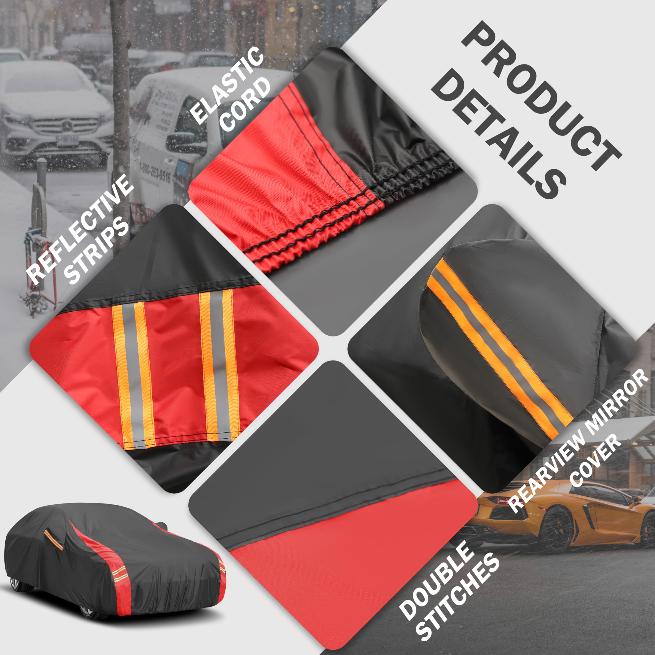 MBLCOOVERS Car Cover Outdoor Automobiles Waterproof All Weater Truck Cover for Chevy Silverado, GMC Sierra, Ford F150/F 150 Heavy Duty Outdoor Pickup Cover Snow Uv Sun Protection