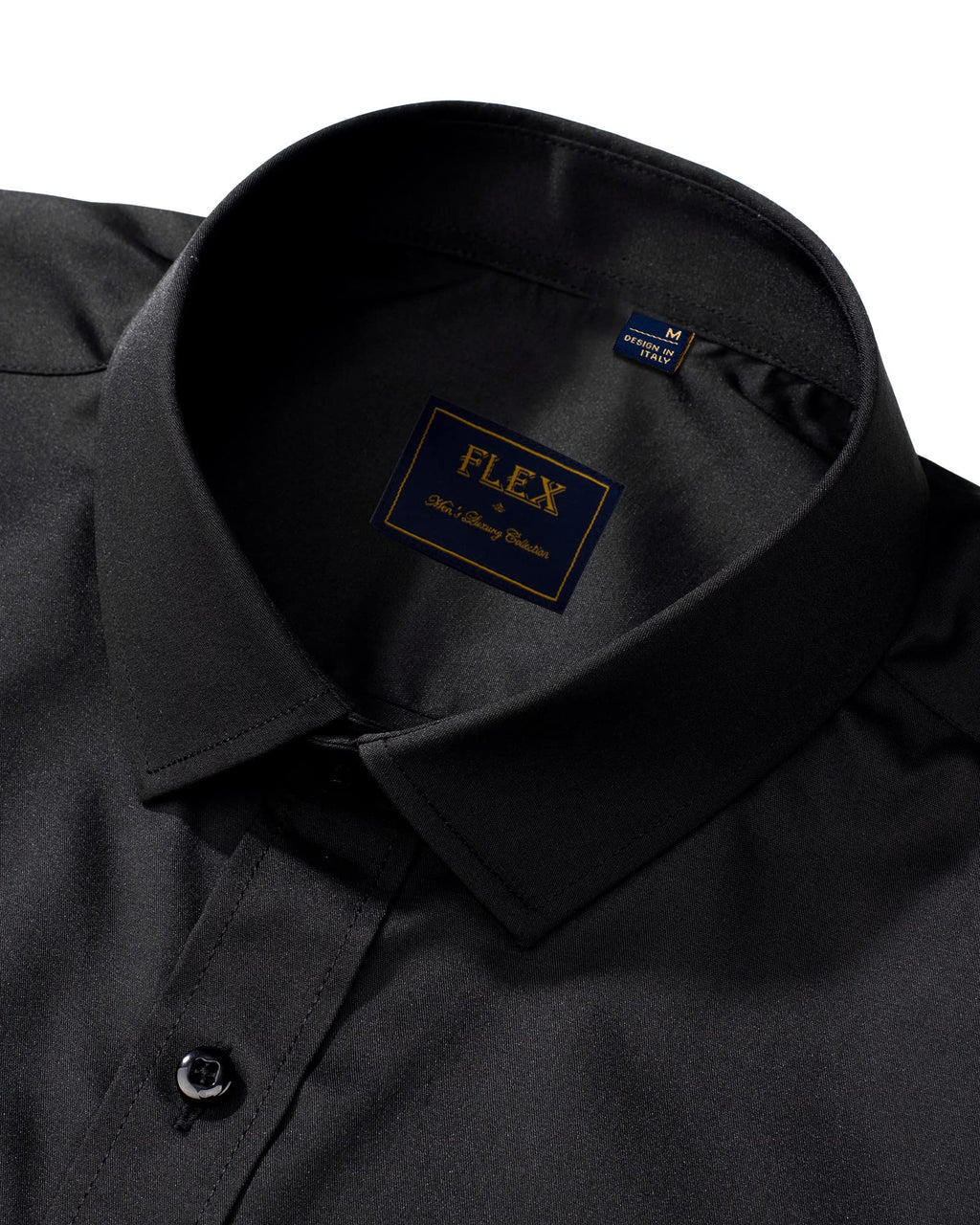 J.VER Men's Dress Shirts Solid Long Sleeve Stretch Wrinkle-Free Formal Shirt Business Casual Button Down Shirts Black XL