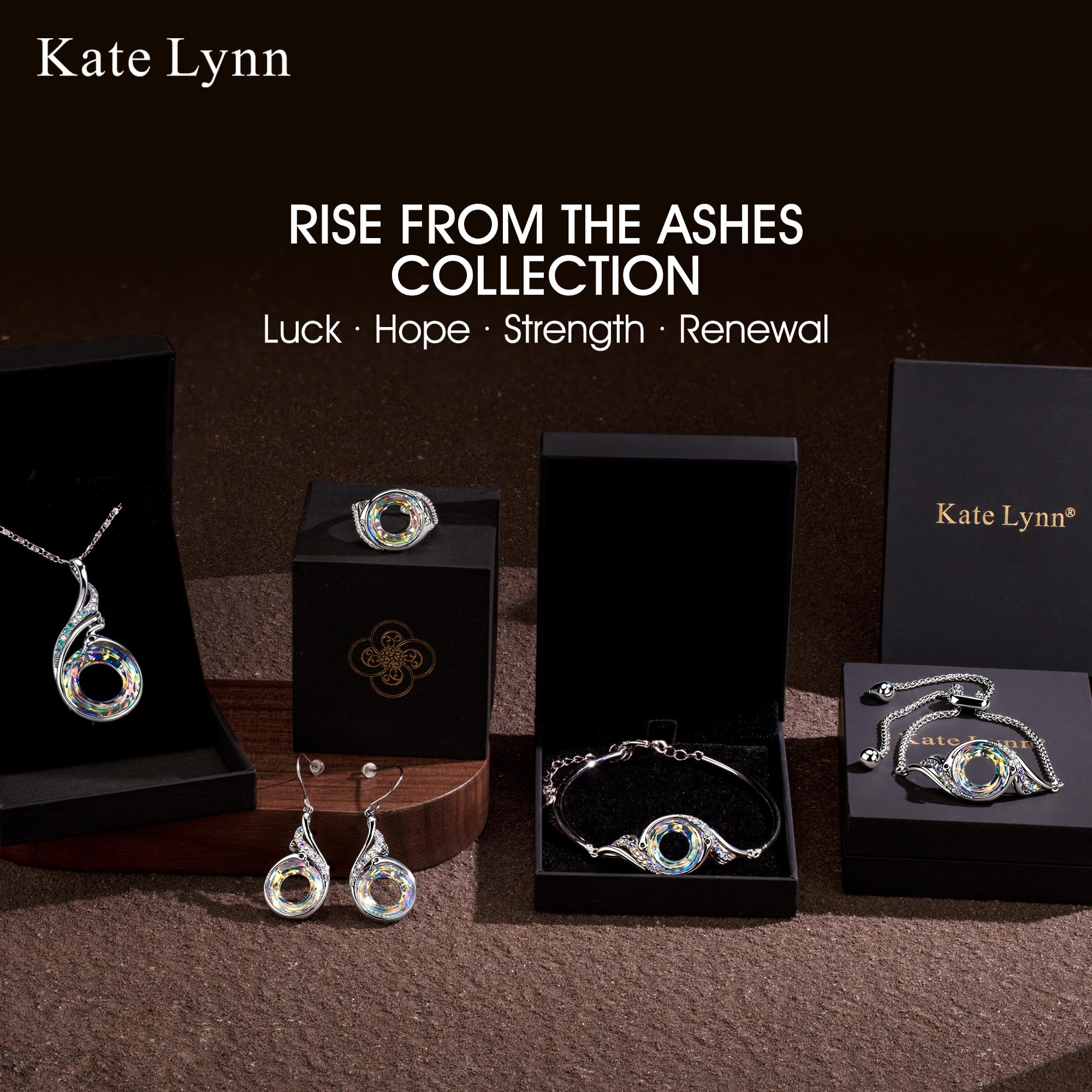 Kate Lynn Phoenix Necklaces for Women Crystal Pendant Necklace Jewelry Birthday Gifts for Women Christmas Mothers Day Gifts for Mom Wife Daughter Gift for Girlfriend Best Friends Lady
