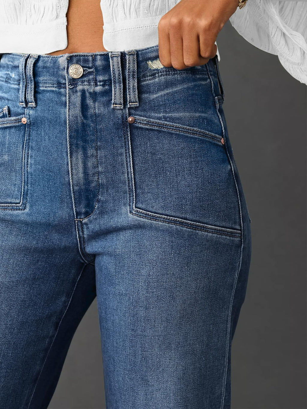 KUNMI Jeans for Women Wide Leg Baggy High Waist Boyfriends Straight Leg Stretchy Denim Pants Trendy Fall 2025