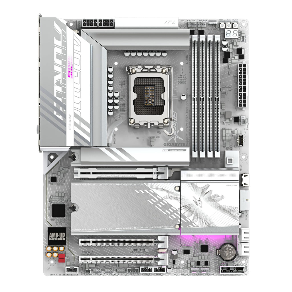 GIGABYTE Z890 AORUS Elite WIFI7 Motherboard - Supports Intel Core Ultra (Series 2) CPUs, 16+1+2 Phases VRM, up to 8800MHz DDR5 (OC), 1xPCIe 5.0 + 3xPCIe 4.0, Wi-Fi 7, 2.5GbE LAN, Thunderbolt 4