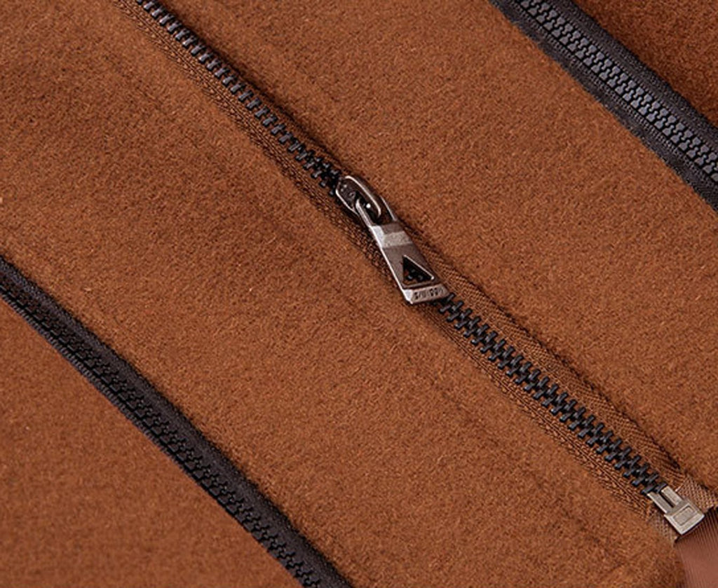 chouyatou Men's Stand Collar Wool-Blend Classic Pea Coat with Removable Inner Collar (Small, H36-Brown)