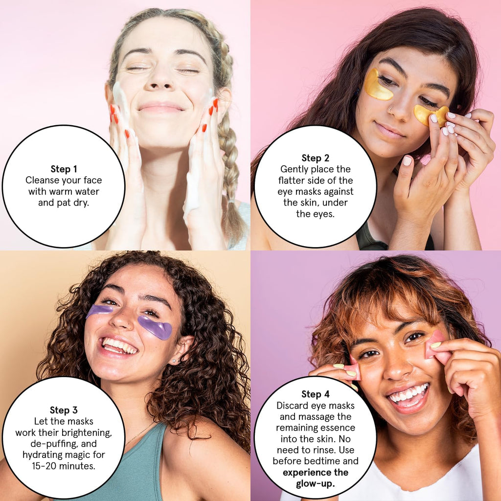 grace & stella Retinol Under Eye Patches for Puffy Eyes & Dark Circles - Restoring Gel Under Eye Masks with Hyaluronic Acid - Birthday Gifts for Women, Bachelorette Party Favors (Purple, 24 Pairs)