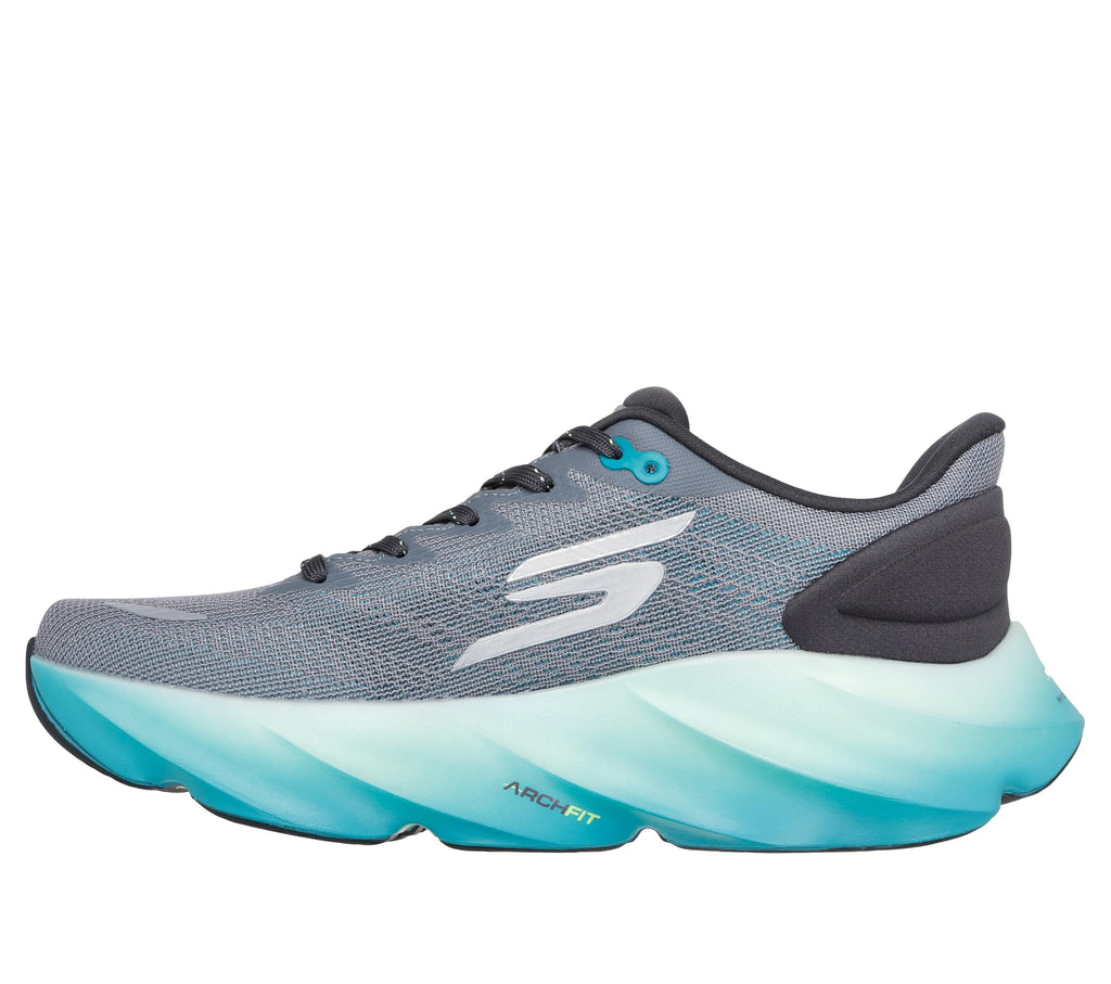 Skechers Men's Aero Burst Running Shoe, Gray/Blue, 8