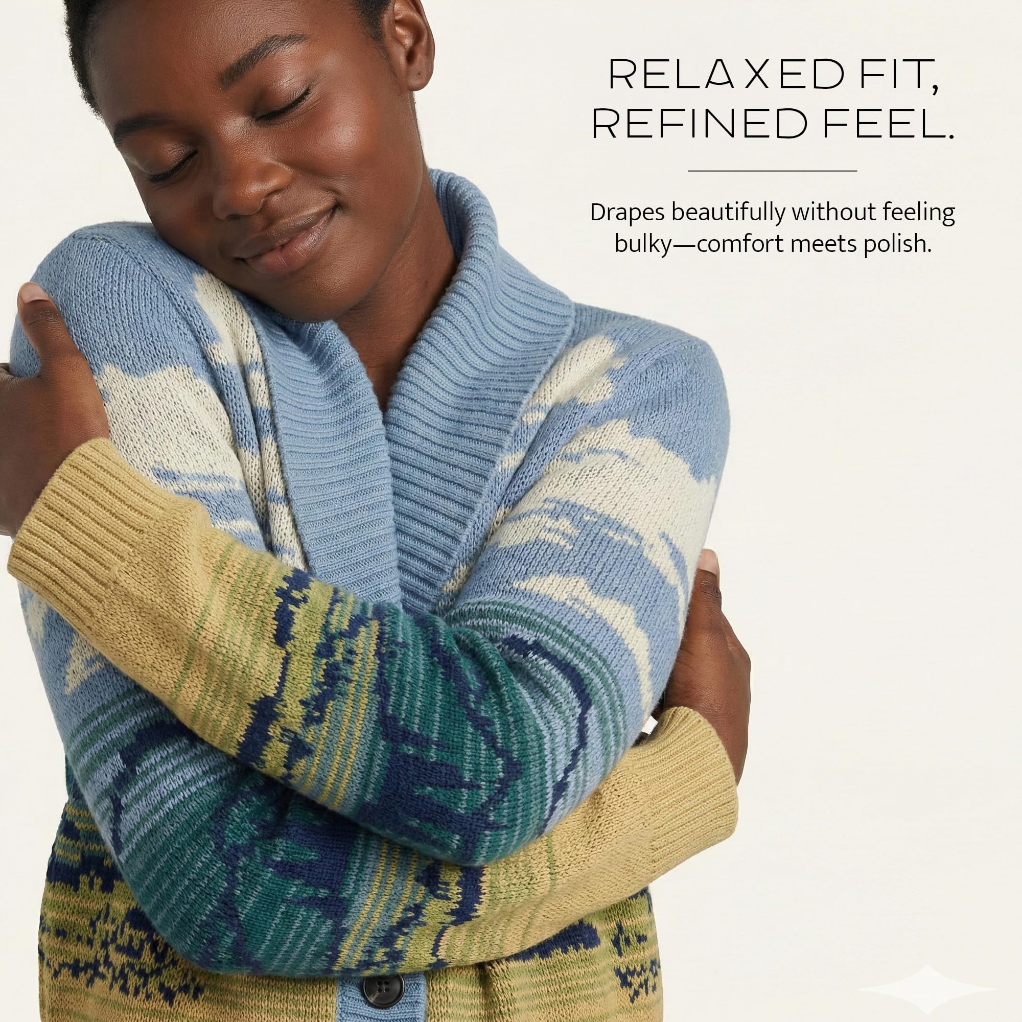 Pendleton Big Sky Cardigan for Women, 100% Cotton Sweater, Lightweight Casual Women's Cardigan, Made in USA, Landscape Pattern Knitwear