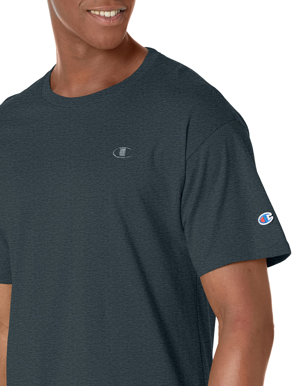 Champion Classic, Everyday Tee, Comfortable Soft Men's T-Shirt (Reg Tall), Granite Heather, 4X-Large Big