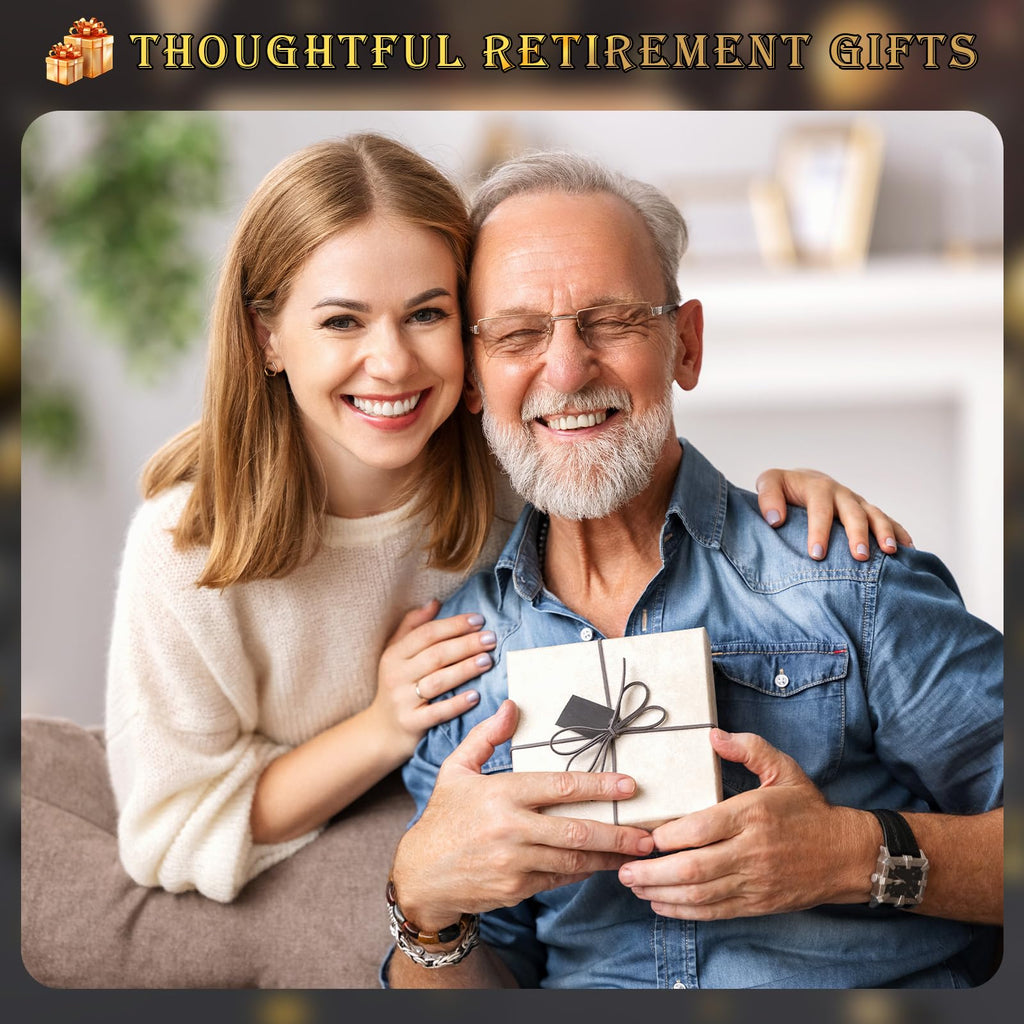 Keluna Retirement Gifts for Men - Retired Gifts for Him 2026 Retirement Cap Glass Decorations for Father Grandfather Husband Coworker Father's Day