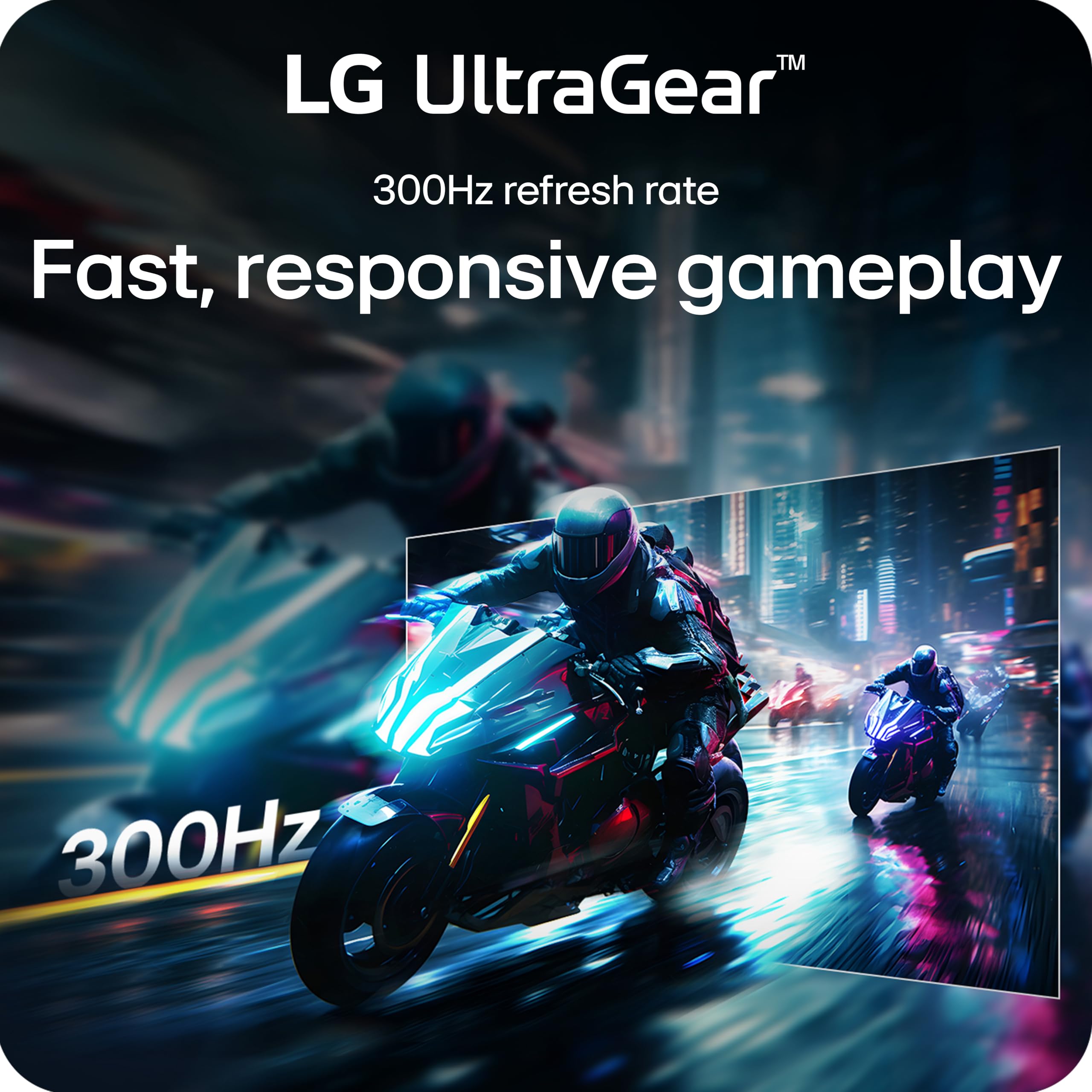 LG 27G640A-B 27-inch Ultragear QHD (2560 x 1440) IPS Gaming Monitor, 300Hz, 1ms, NVIDIA G-Sync, AMD FreeSync Premium, VESA DisplayHDR 400, HDMI 2.1, USB Type-C, Tilt/Height/Swivel/Pivot Stand, Black